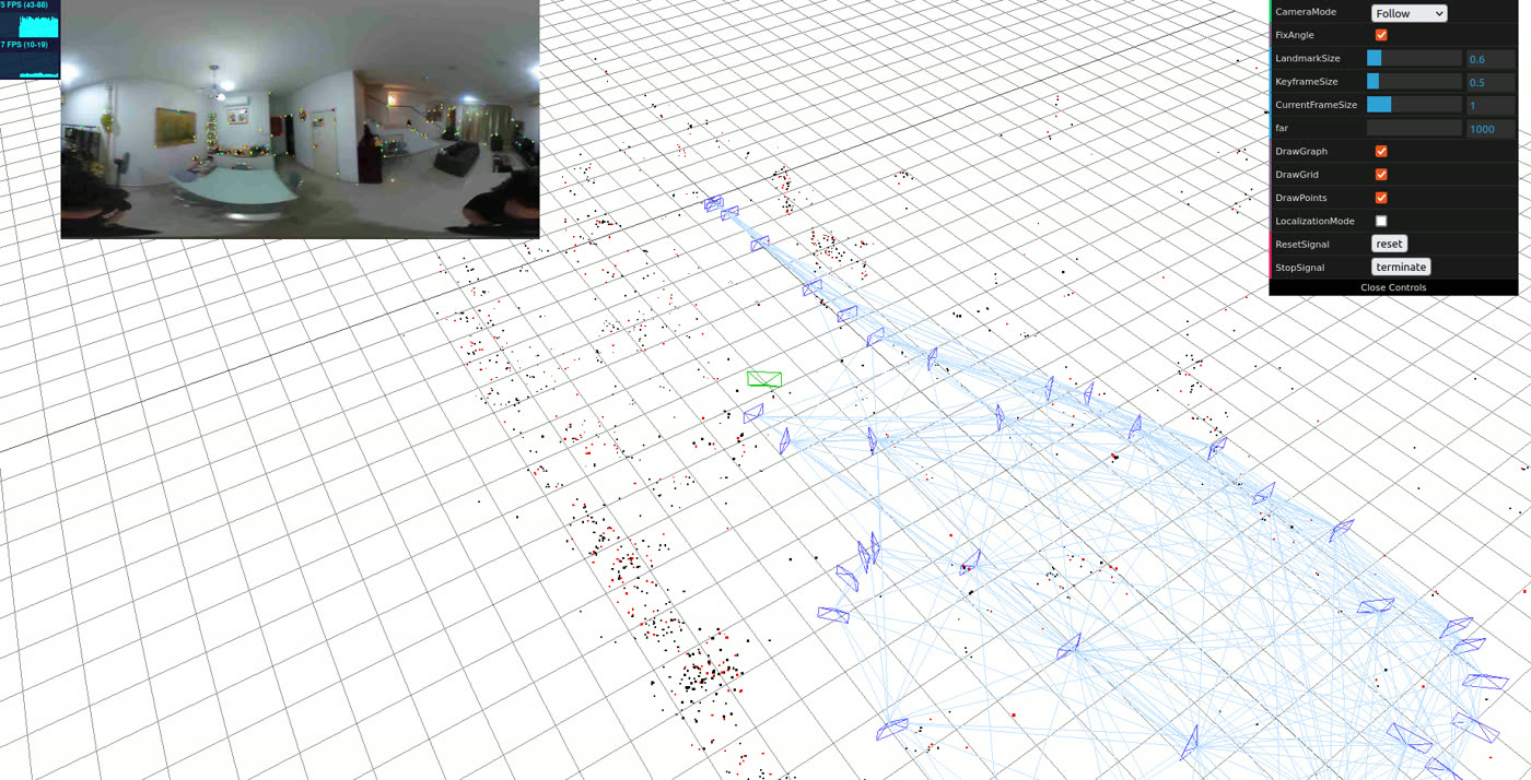 Vision-based SLAM point-cloud map